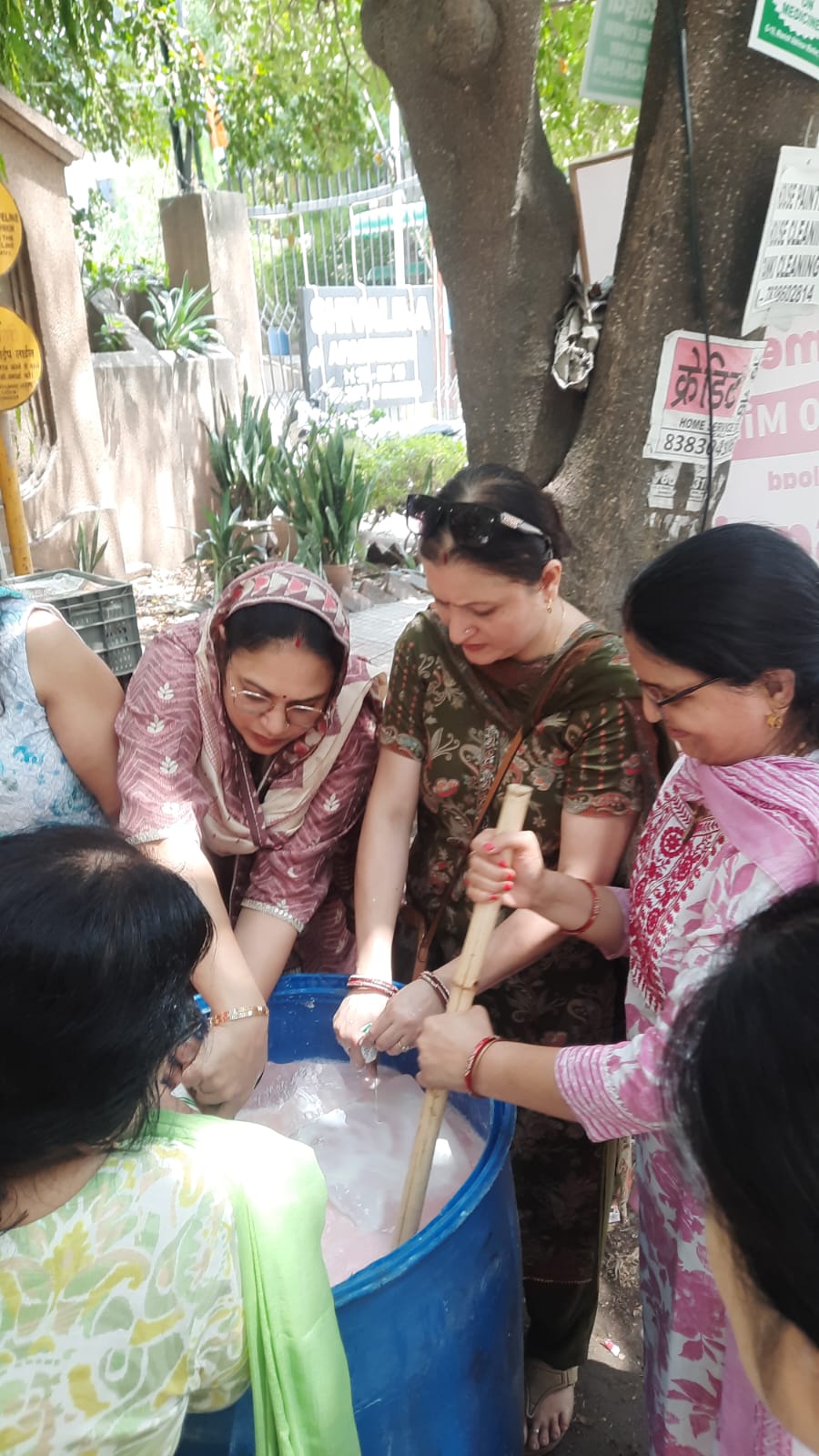 Residents preparing chhabeel