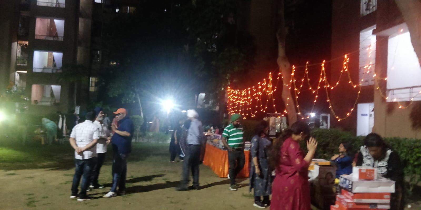 Diwali gathering at night
